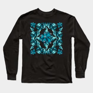 Blue zenarts pattern Long Sleeve T-Shirt